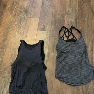 lululemon athletica Black and Charcoal Tank Tops - Strappy & Racerback